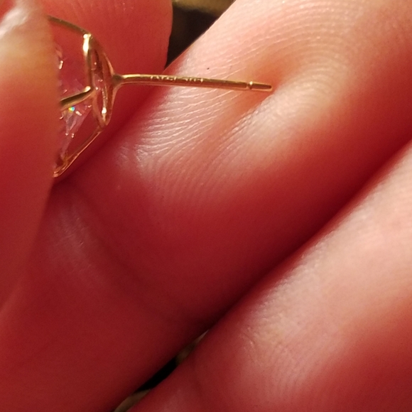 14k CZ stud - Picture 4 of 6